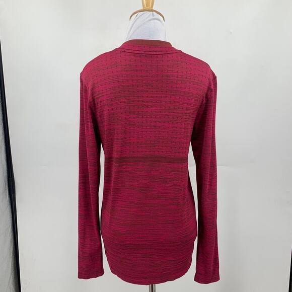 Nike Top Womens S Small Sangria Golf Zonal Cooling Half Zip Long Sleeve Wicking - Picture 5 of 11